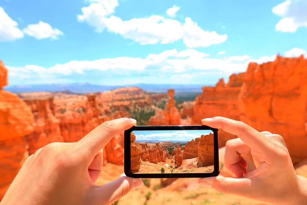 Cell phone photo of Bryce Canyon
