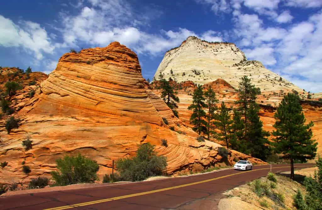 stunning scenic drive through Zion