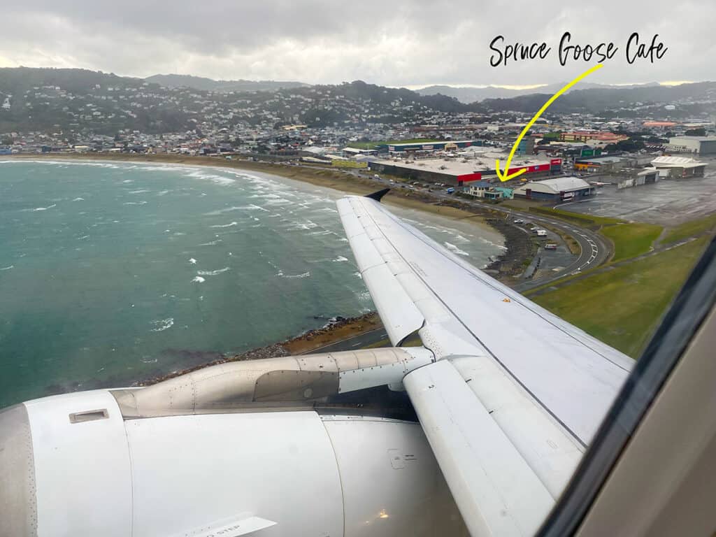 Lepas landas dari Bandara Wellington