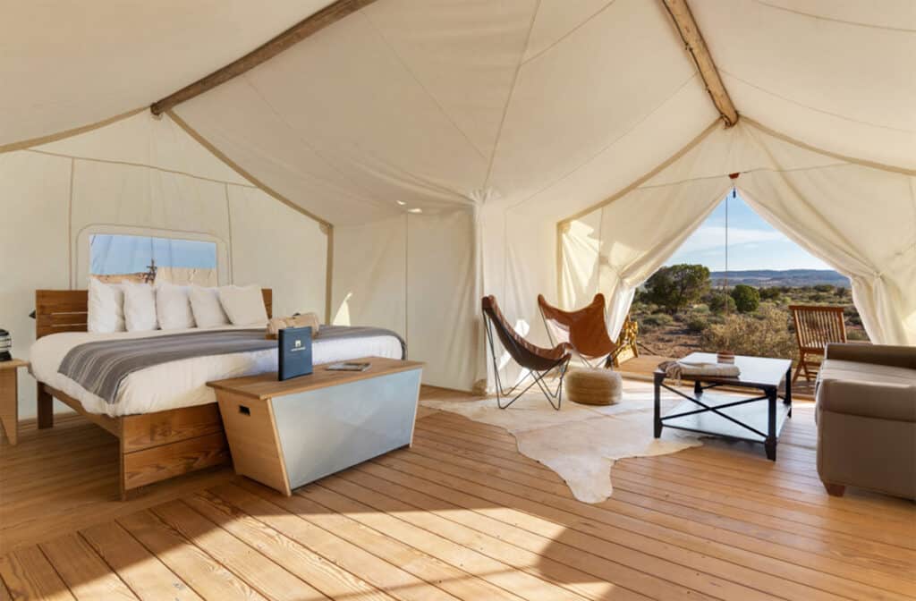 luxury Under Canvas glamping tent