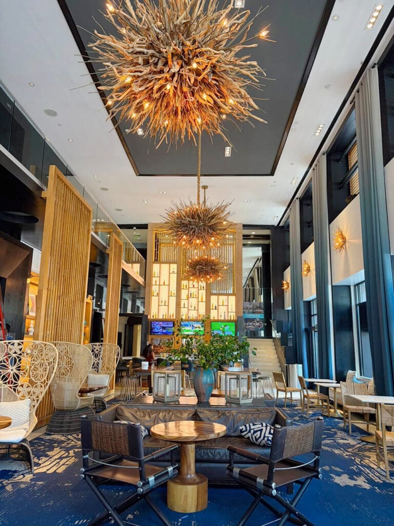 The stunning lobby of Hotel Republic