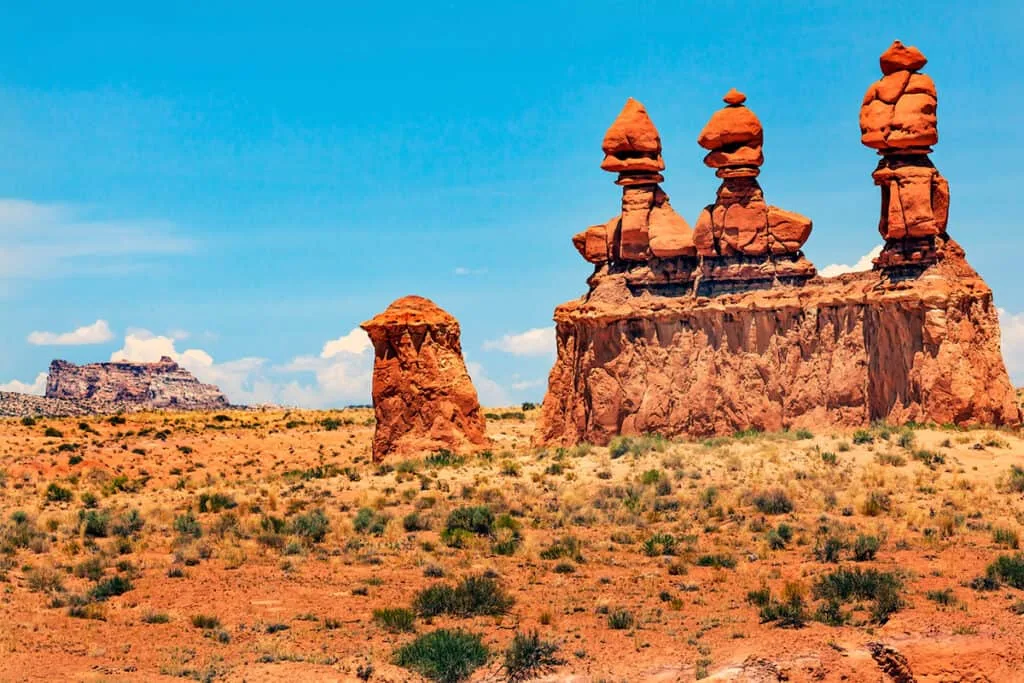 Three Sisters hoodoos at Goblin Valley