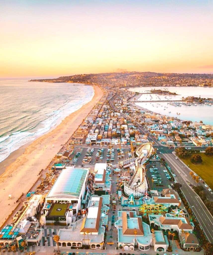 Belmont Park San Diego is beach front