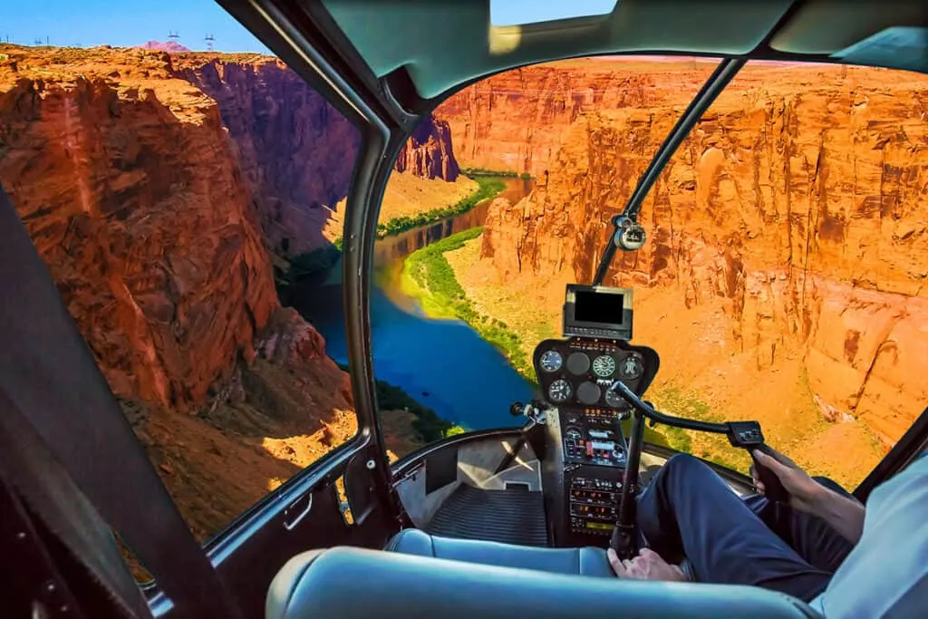 helicopter ride into the Grand Canyon