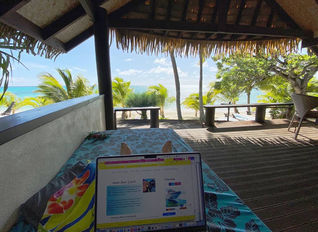 Laptop in Rarotonga