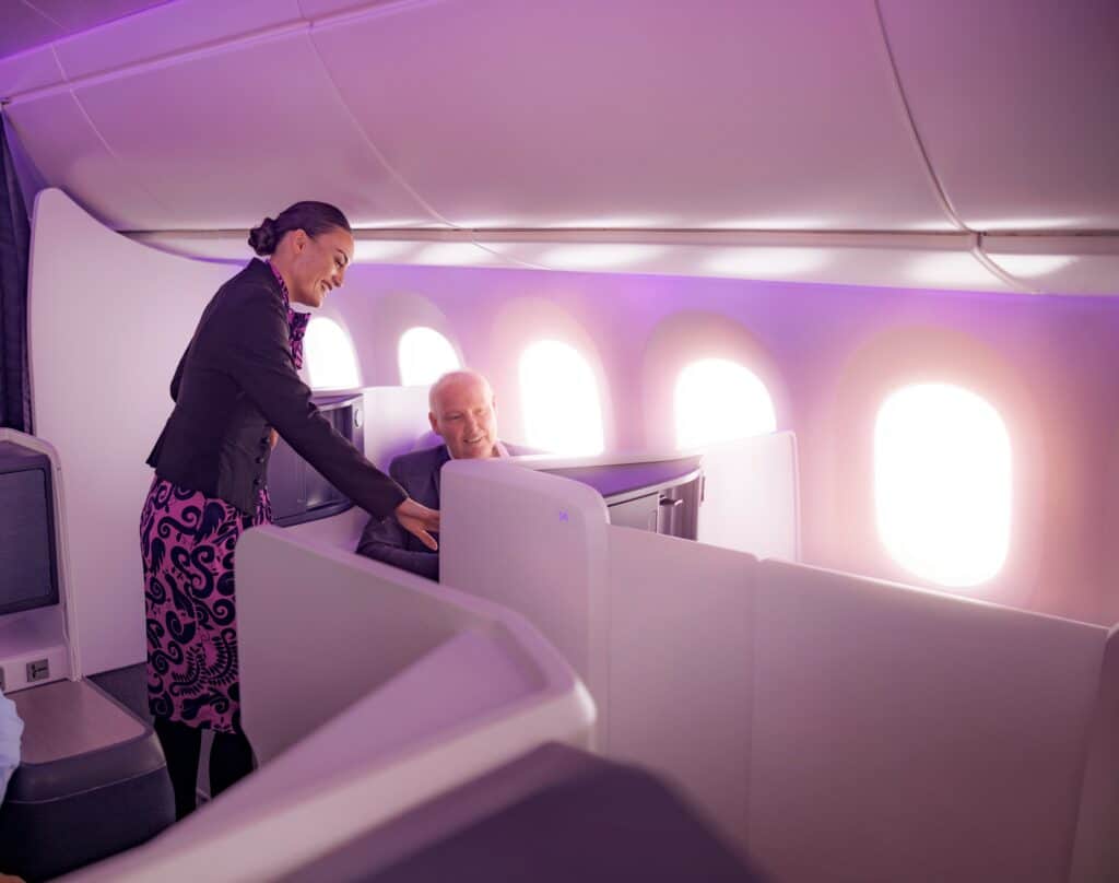Air NZ business premiere luxe seat