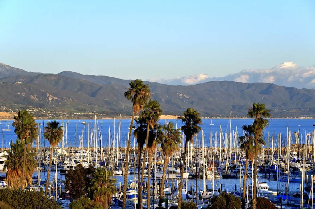 Beautiful Santa Barbara Harbor boats