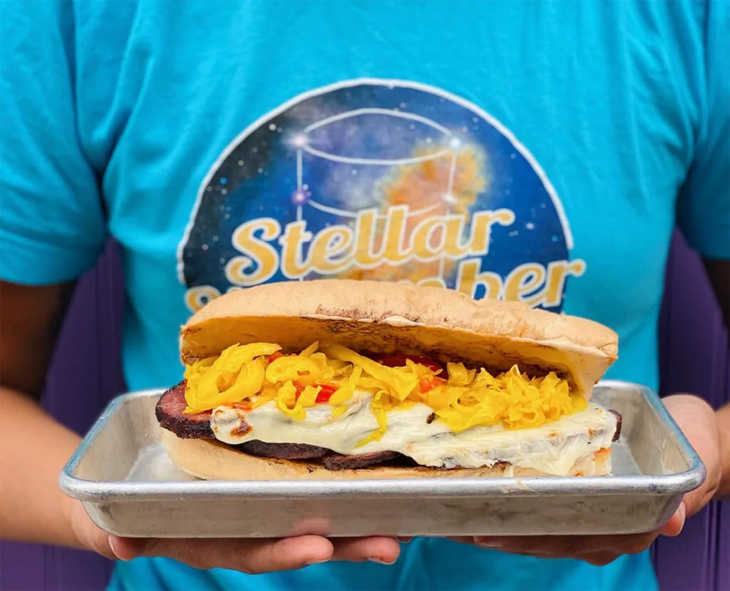 Stellar Hog Frankie V sandwich