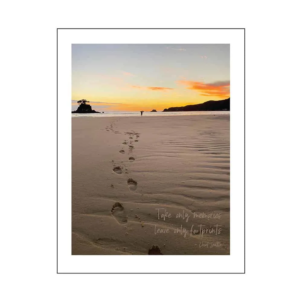 Take only memories, leave only footprints wall art