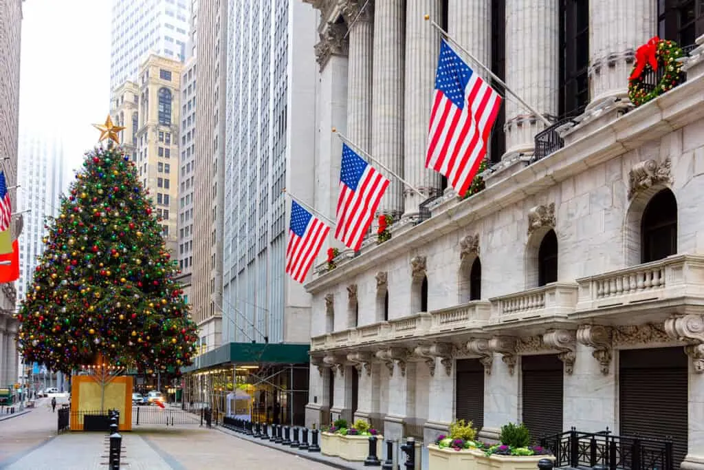 The Wall Street Christmas tree