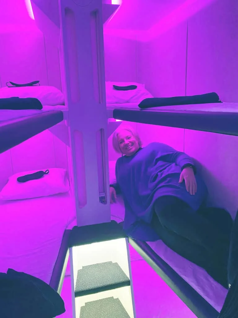 Trying out the new Air New Zealand sleeping pod