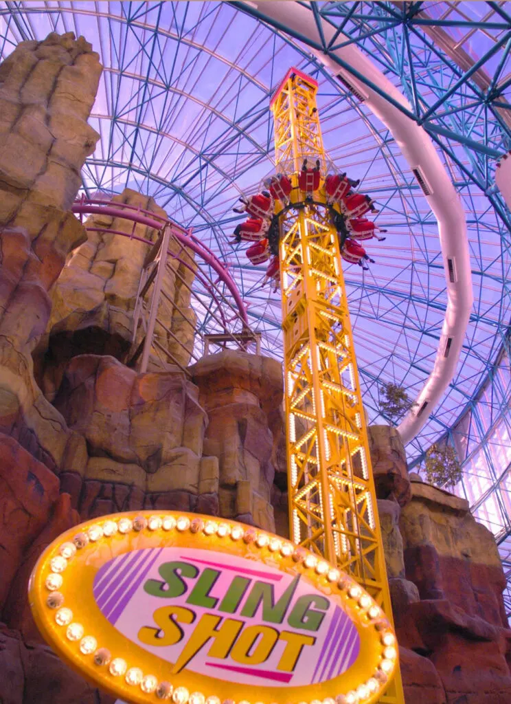 One of the adrenalin rides at the Adventuredome