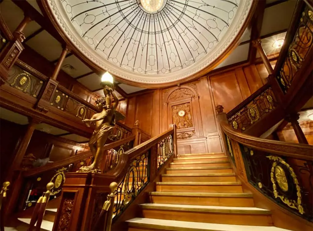 Titanic Exhibition staircase at Luxor
