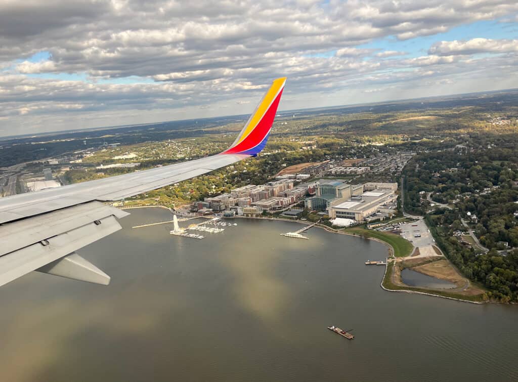 Landing in Washington DC