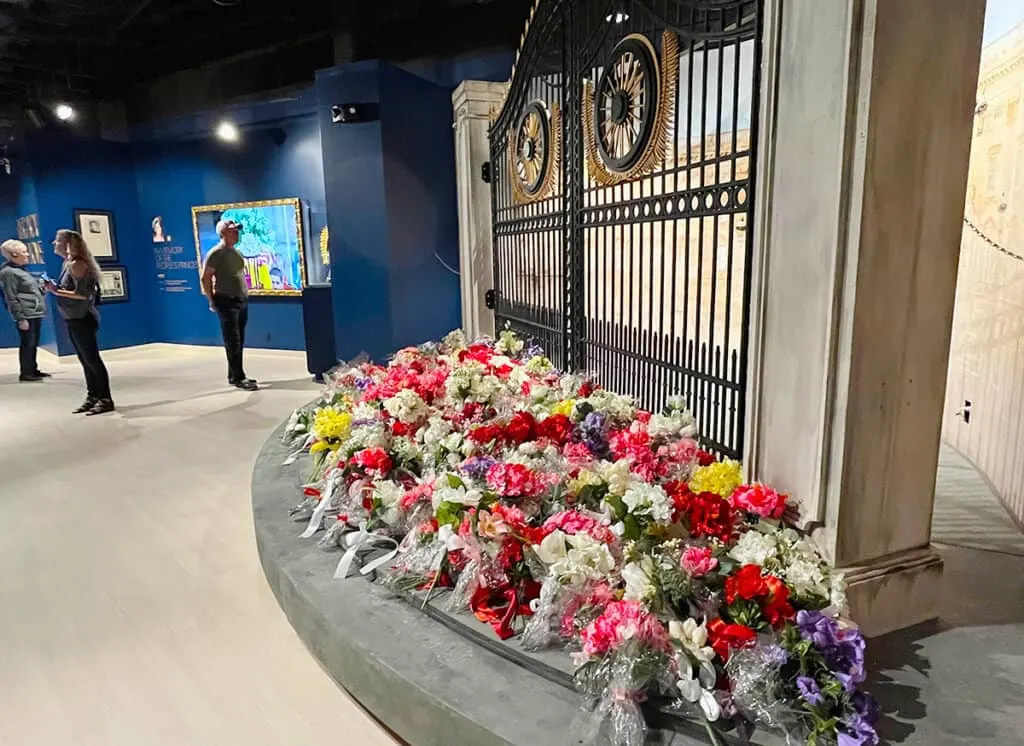 Princess Diana floral tributes at Exhibit