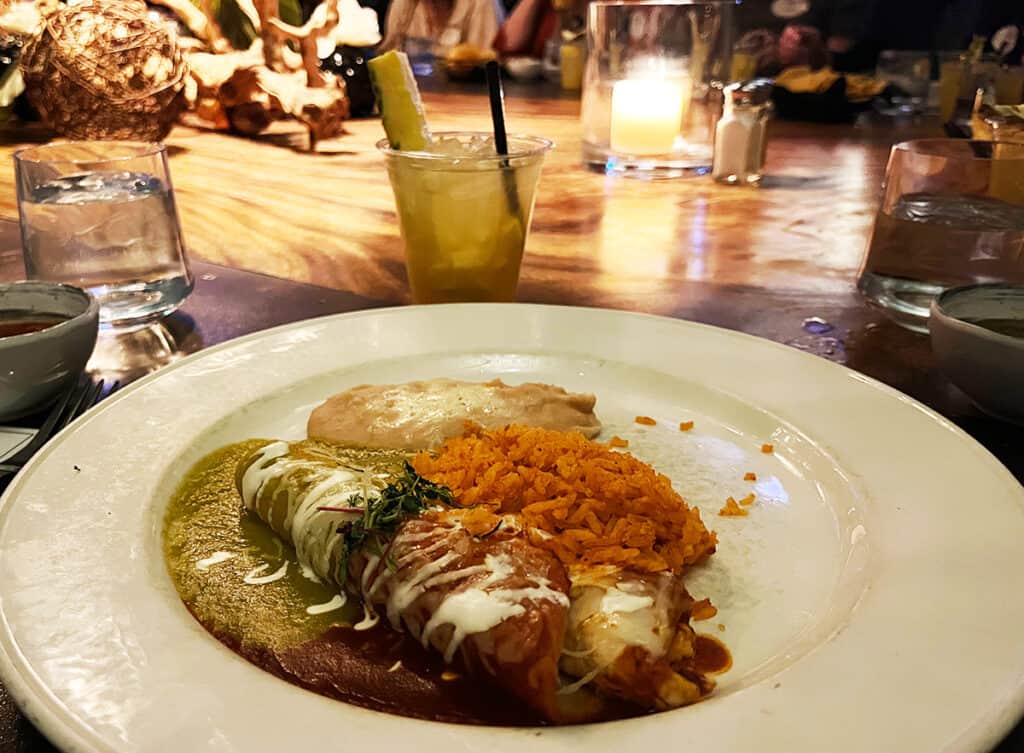 My double-ended enchilada at Javier's