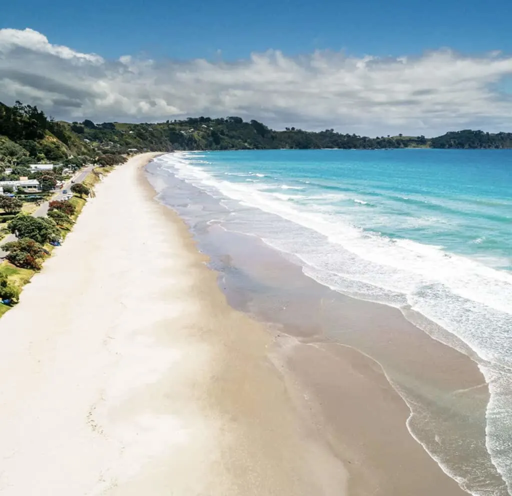 The long white sands of Onetangi