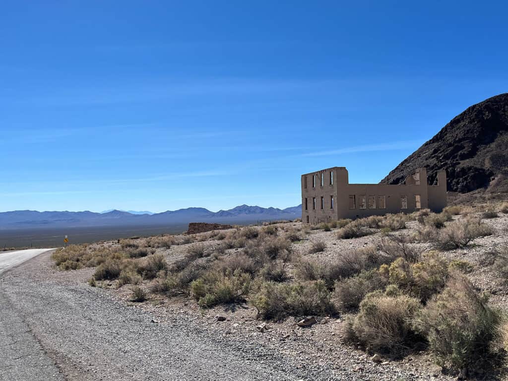 The ghost town of Rhyolite