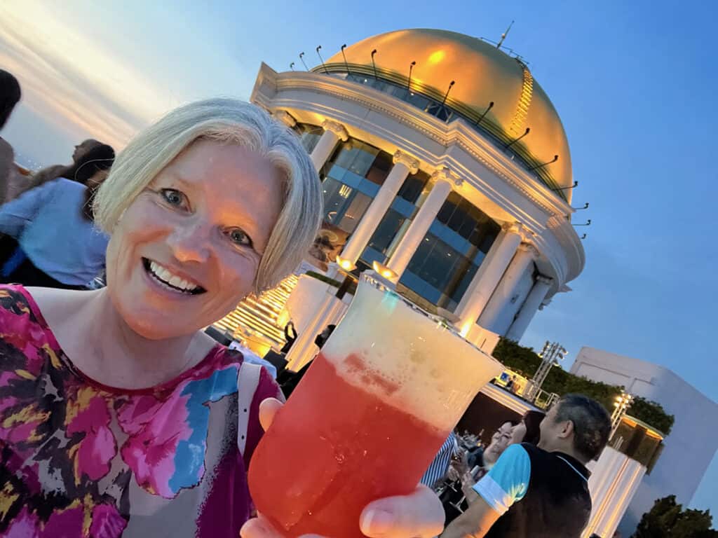 Pink cocktail at Lebua, Bangkok