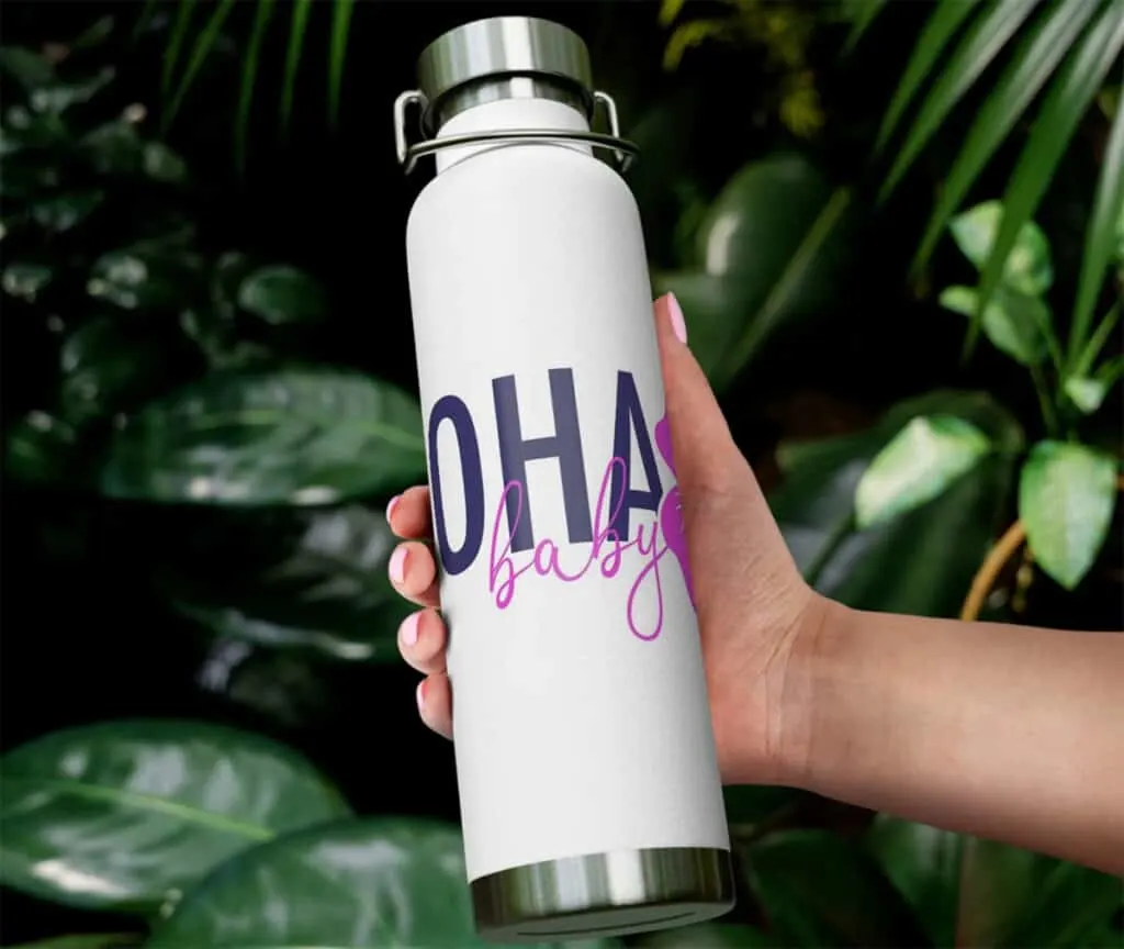 Aloha baby insulated water bottle