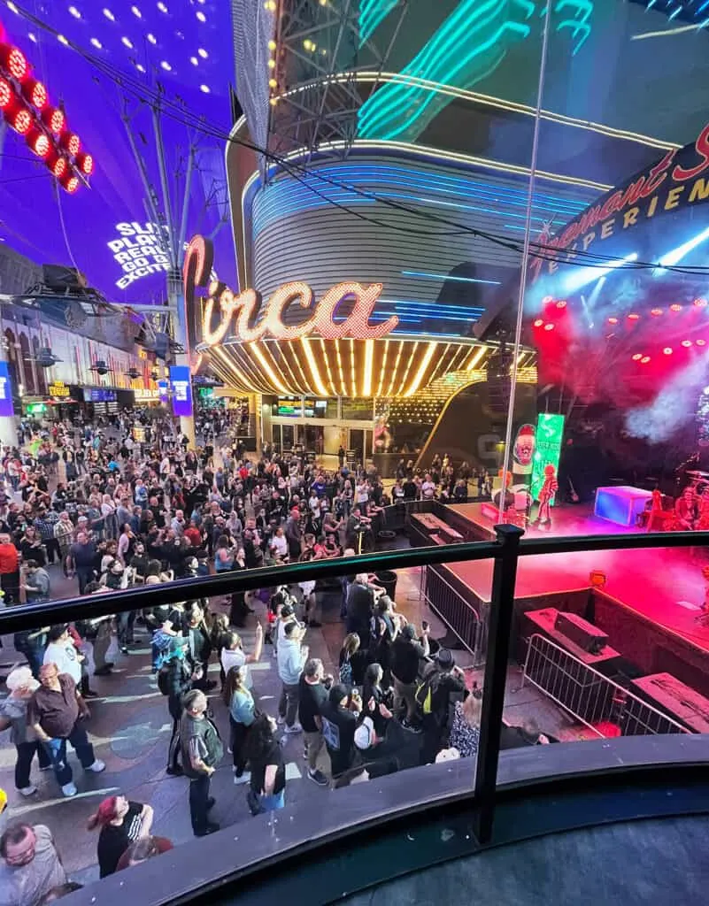 The stage on Fremont Street 