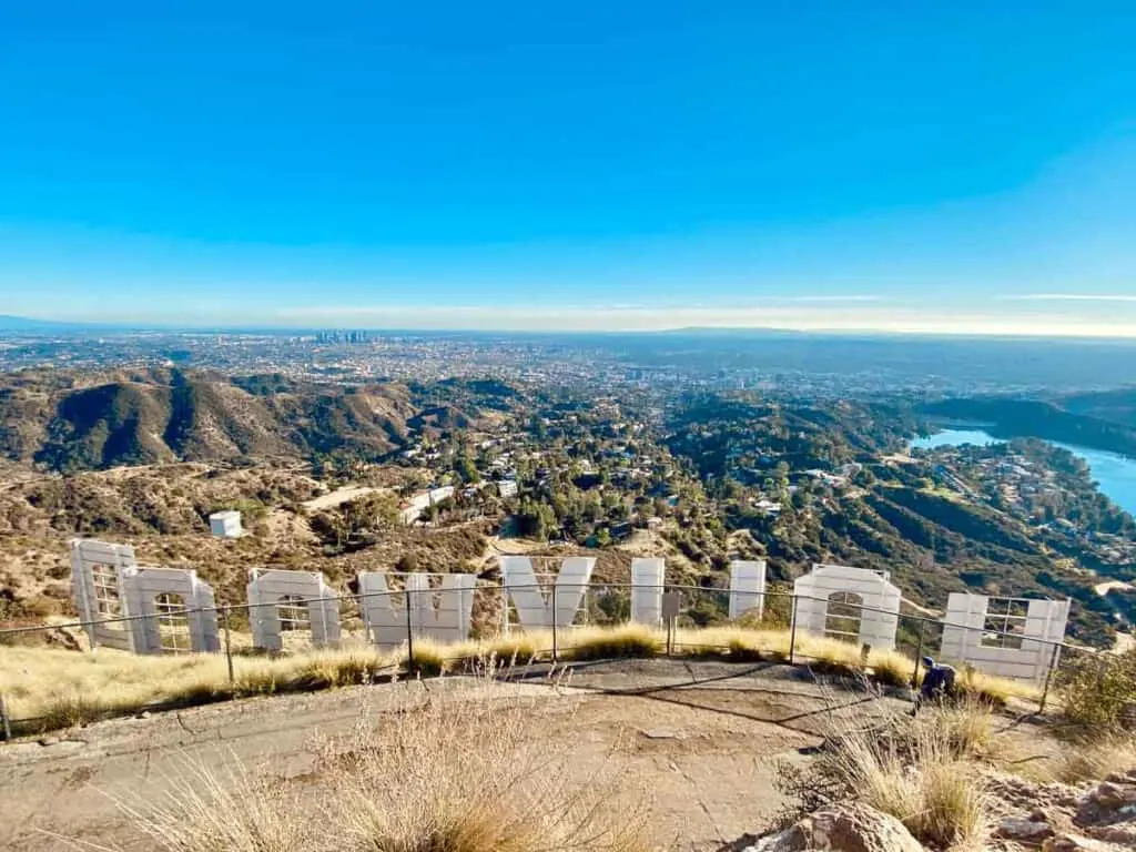 Views behind the Hollywood sign