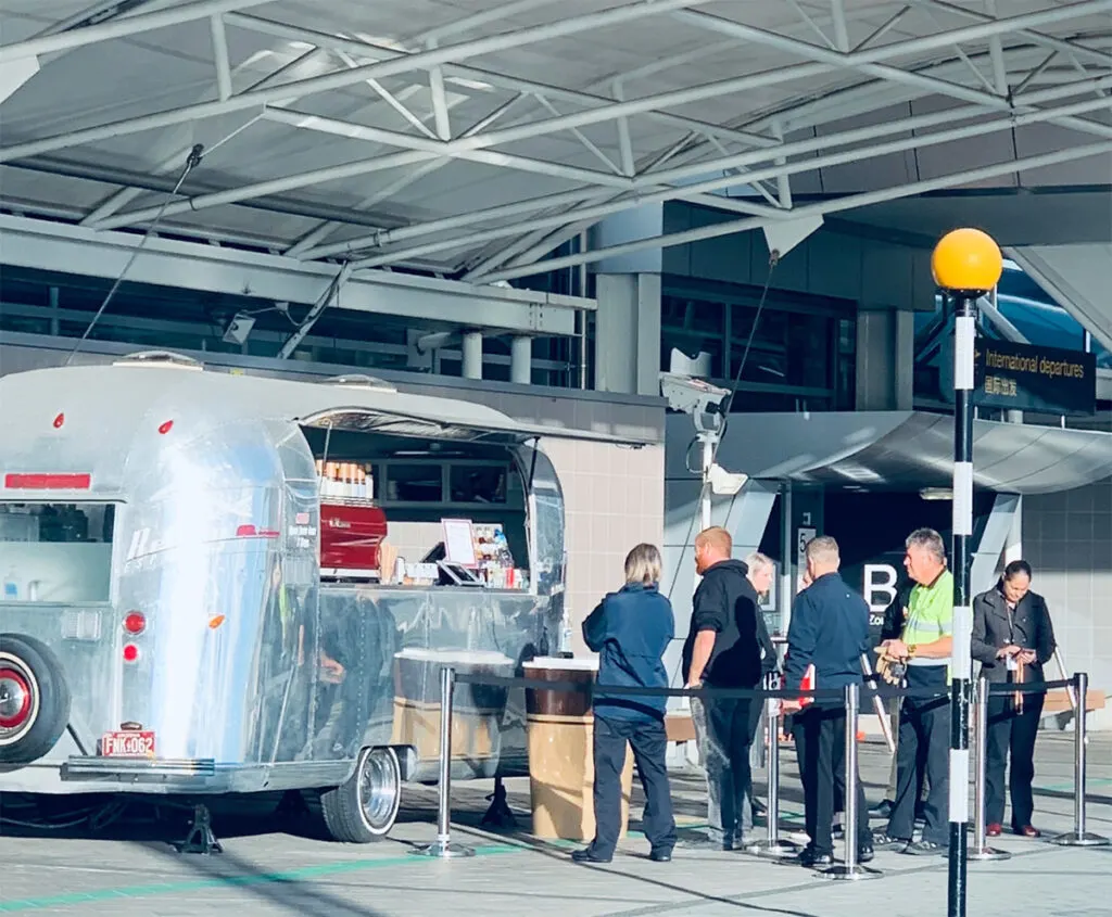 Coffee caravan Auckland Airport