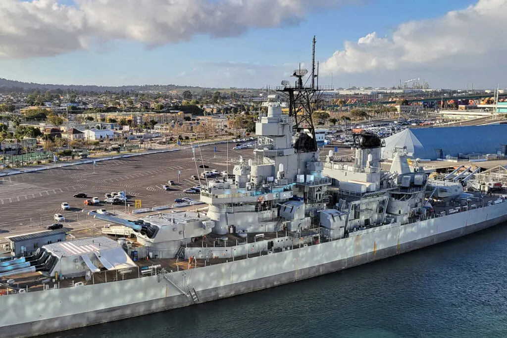 USS Iowa, taken from a cruise ship
