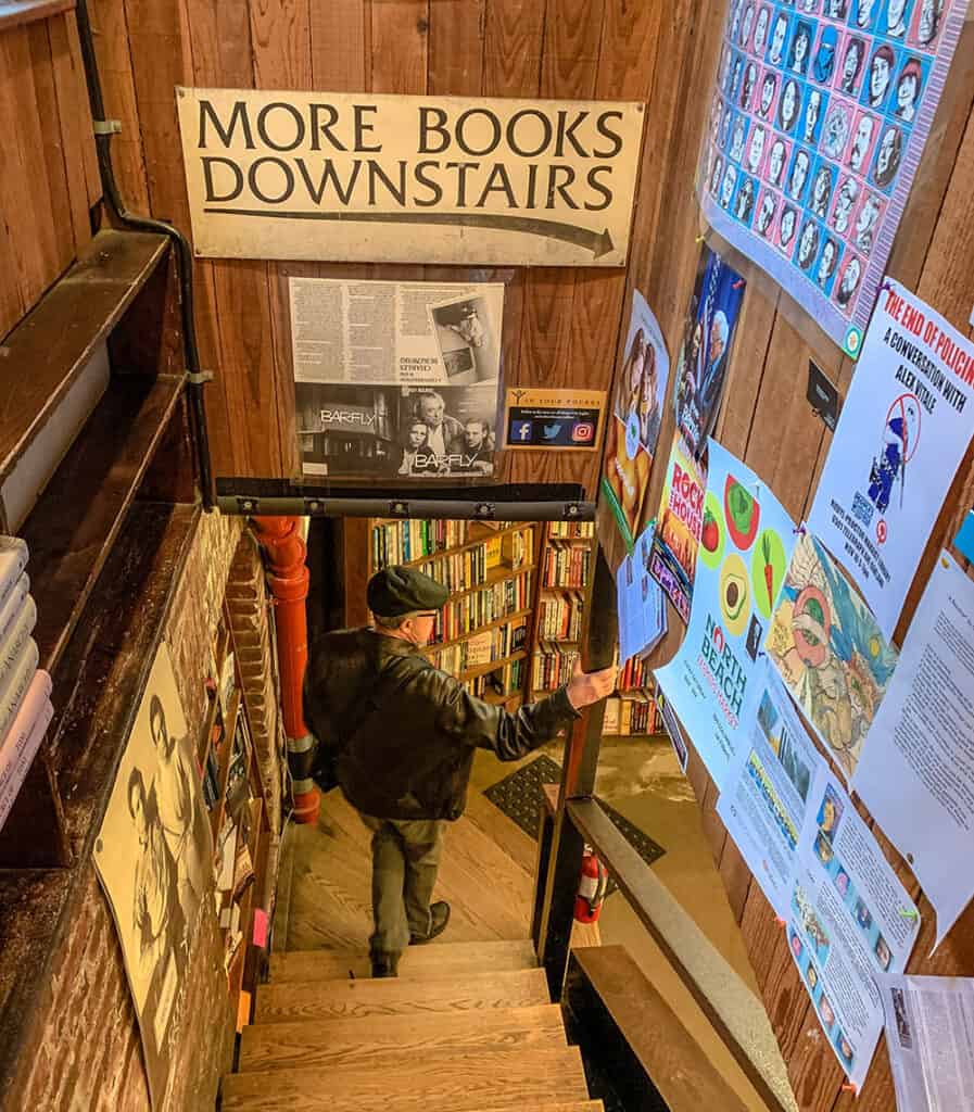 Explore downstairs at City Lights Booksellers