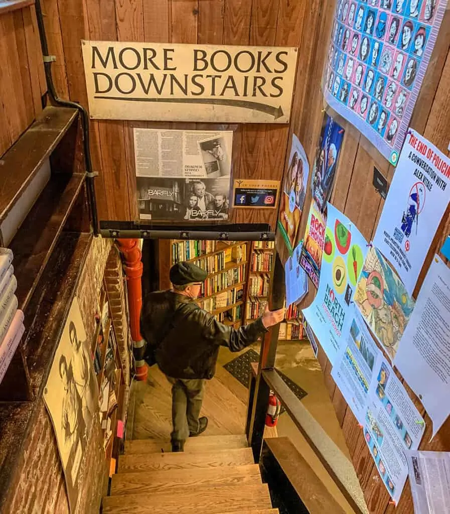Explore downstairs at City Lights Booksellers
