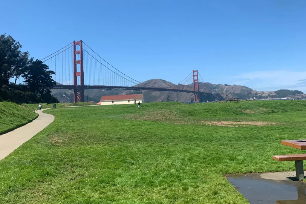 Crissy Field and the Golden Gate Bridge