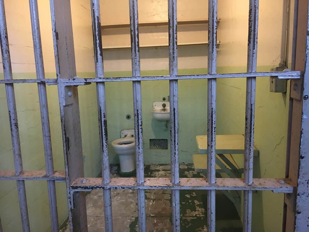 Inside Alcatraz prison cell