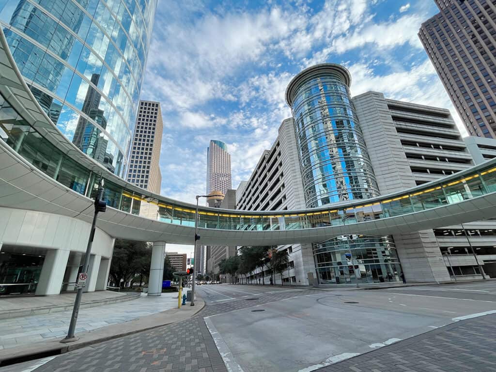 Chevron skywalk Houston