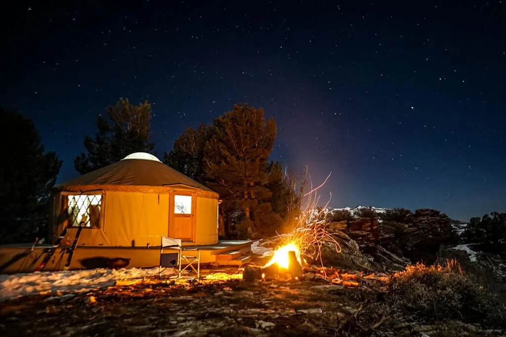 Under the stars at Ruby Yurt