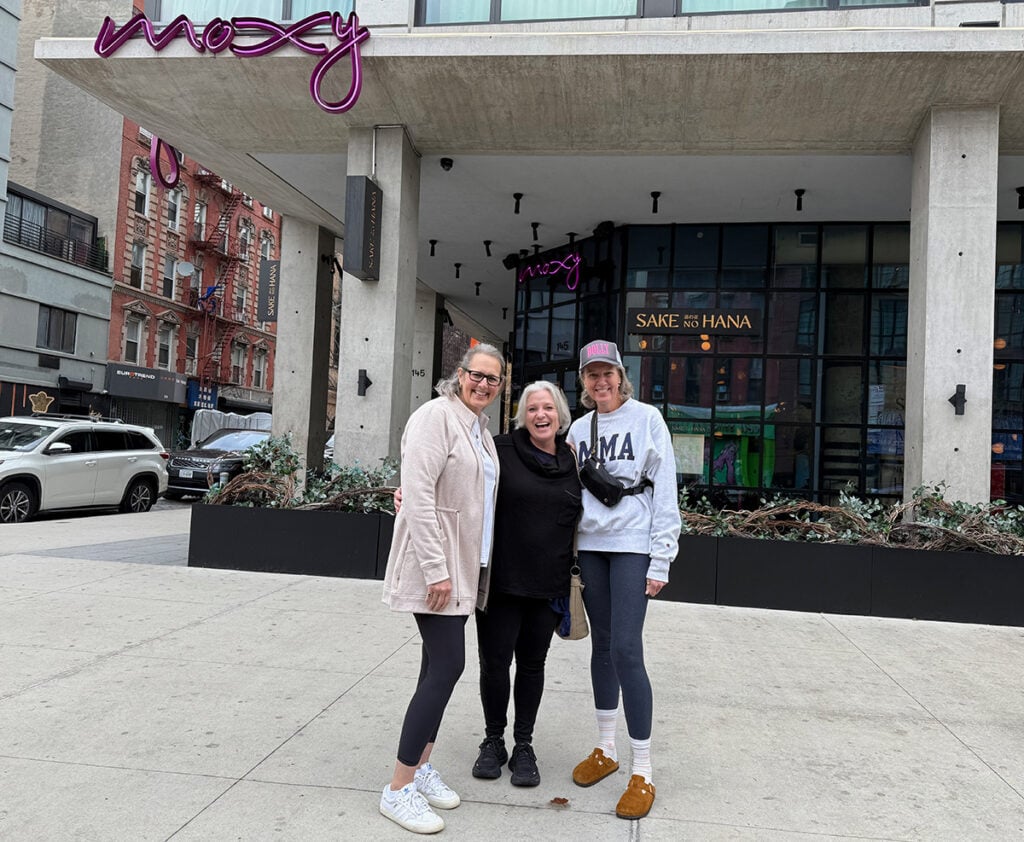 Megan and sisters at Moxy Lower East Side