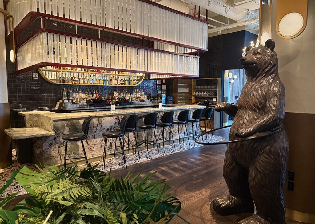 Moxy Lobby Bar with Big Bear!