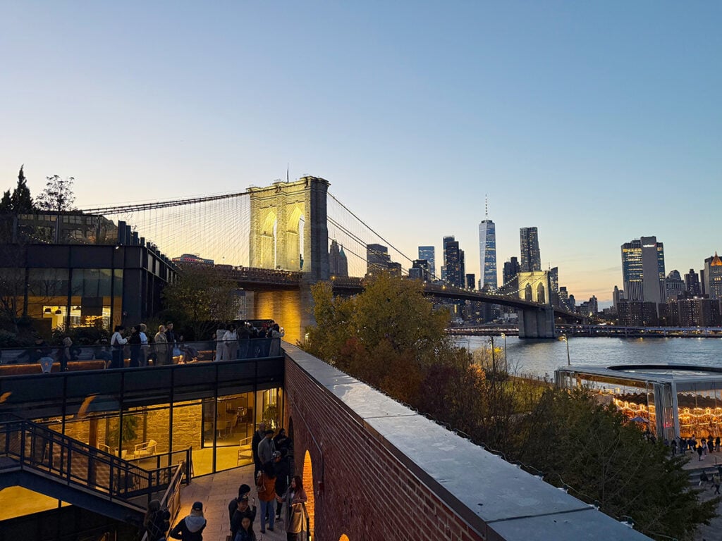 Sunset views from DUMBO, Brooklyn