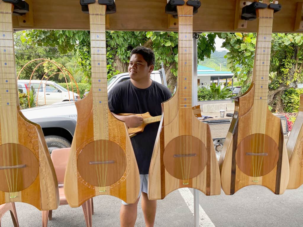 Ukelele for sale at Punanga Nui market