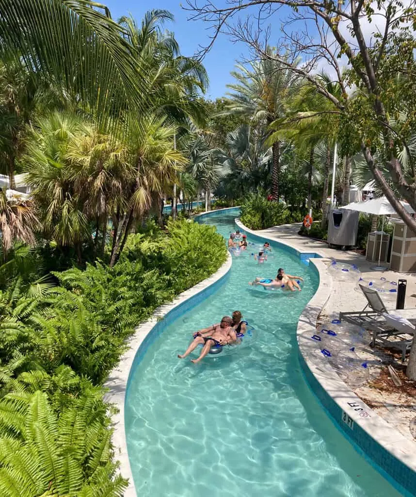 Floating on the lazy river at the Turnberry