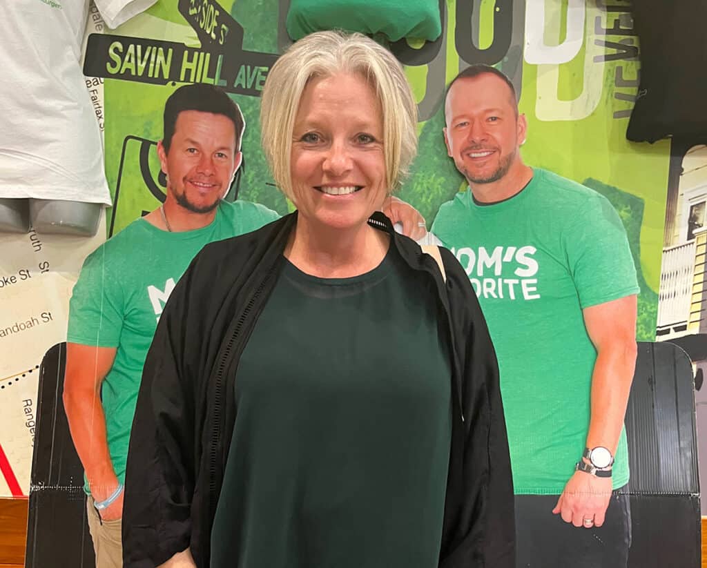 Megan and Marky Mark at Wahlburgers