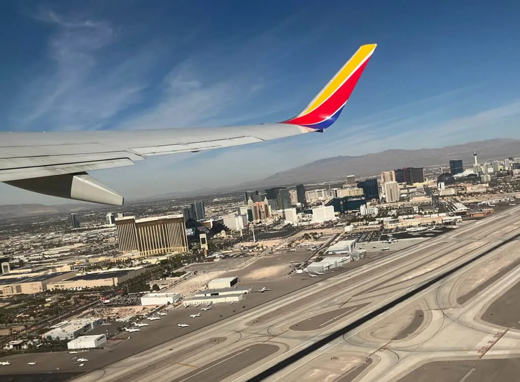 Southwest taking off from McCaran Airport