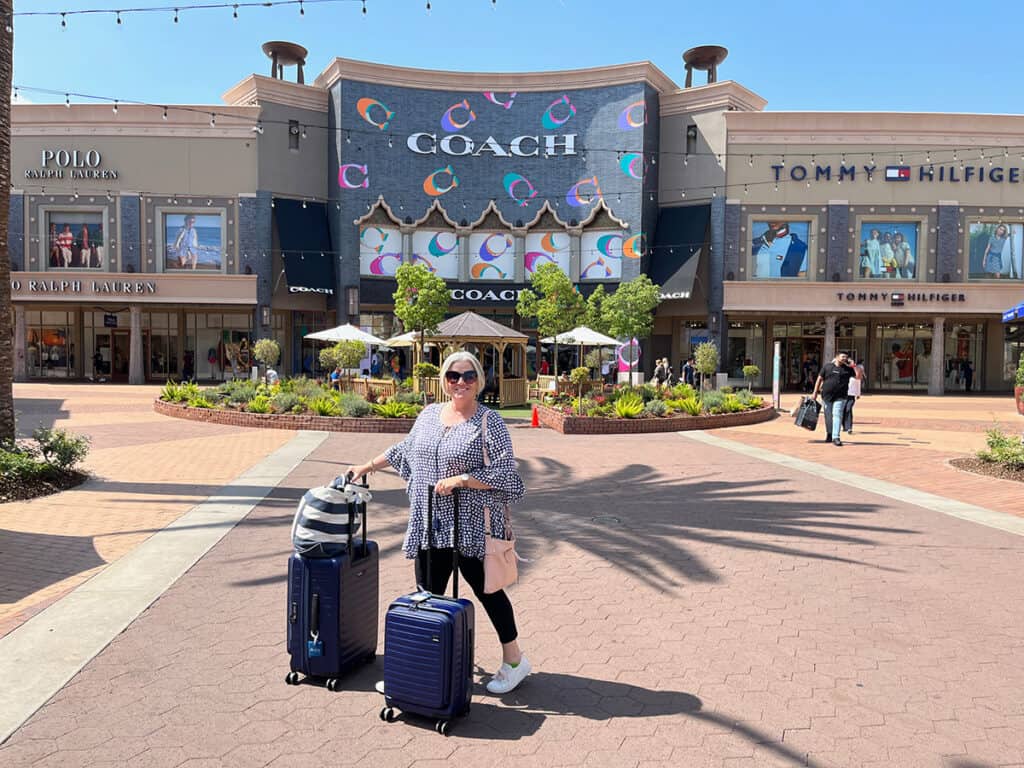 Megan shopping at Citadel Outlets