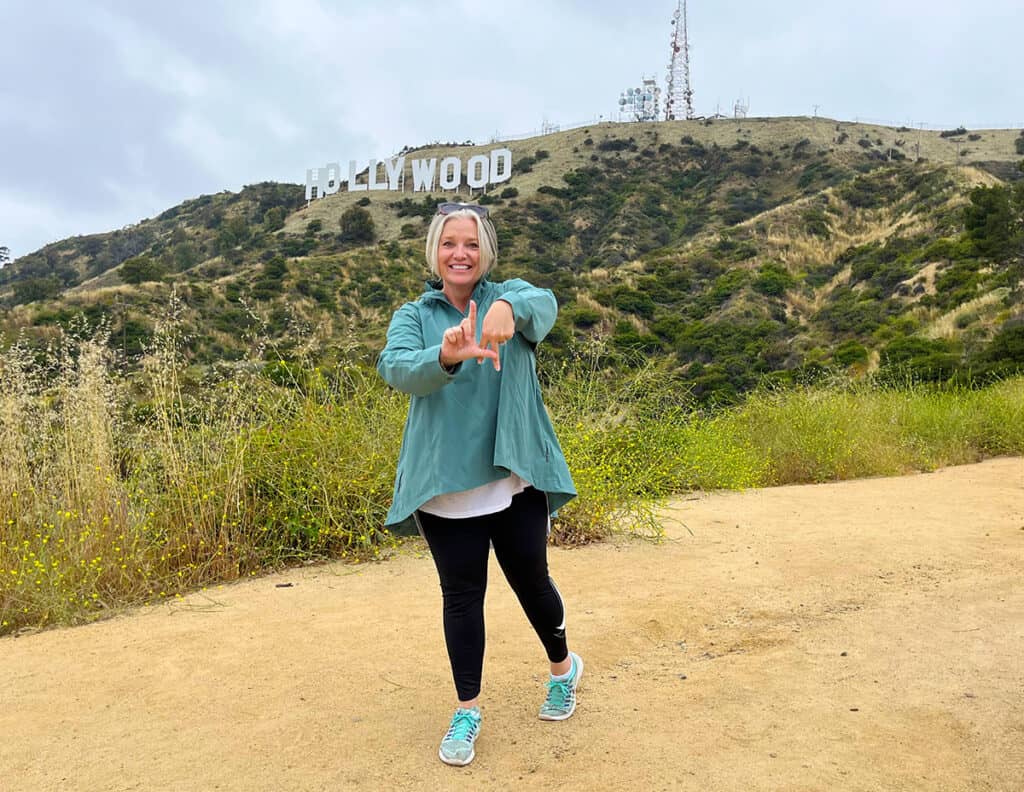 Megan at Hollywood sign