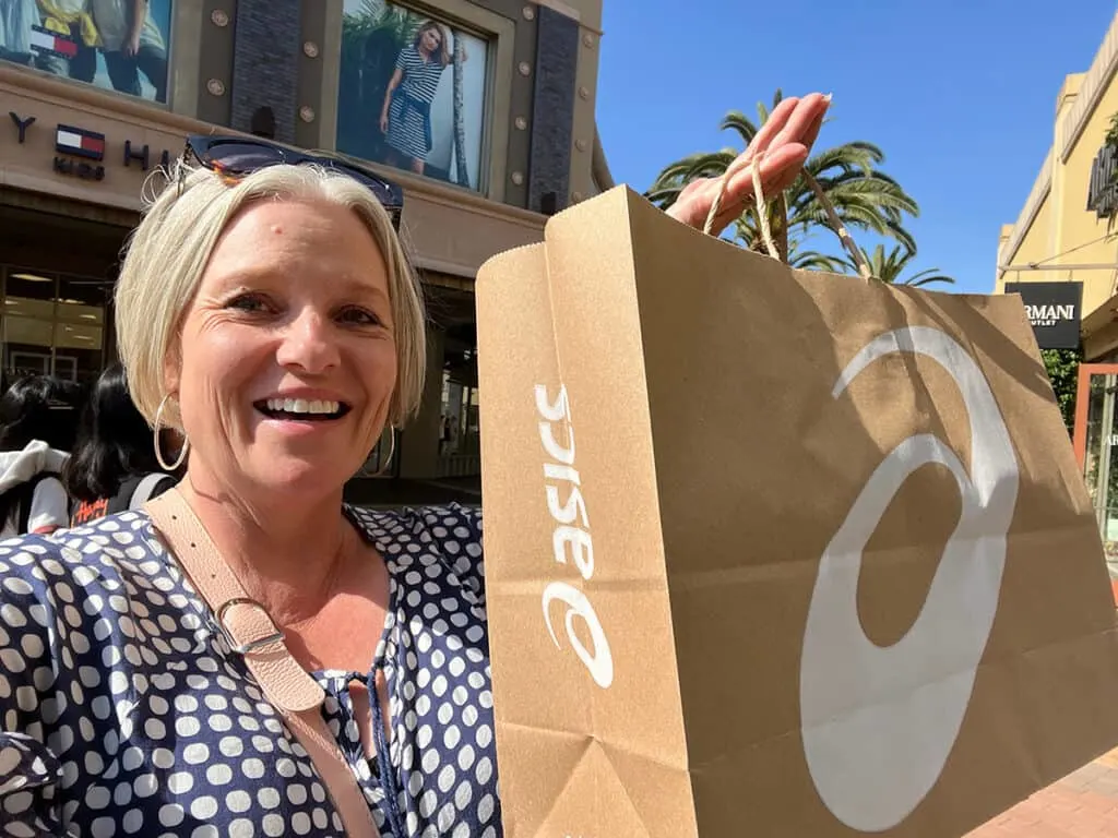 Megan with shopping at Citadel Outlets