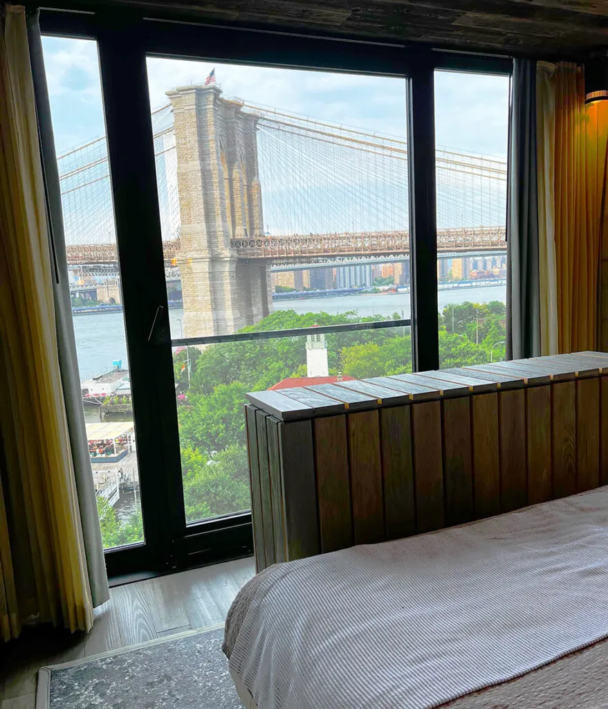 Room with a view of Brooklyn Bridge