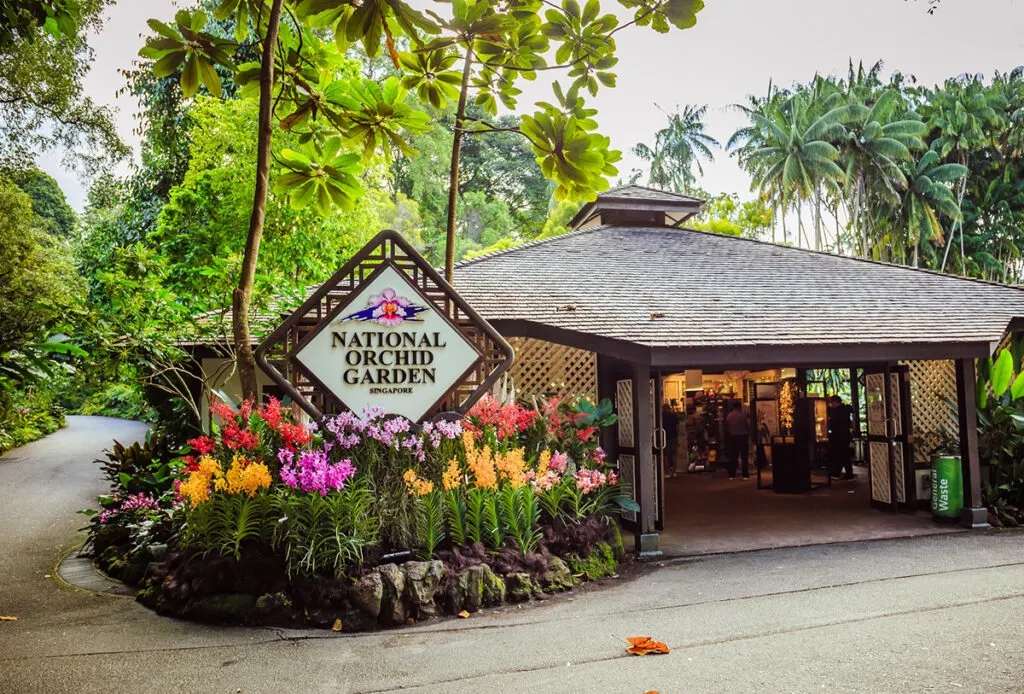 The entrance to the National Orchid Garden