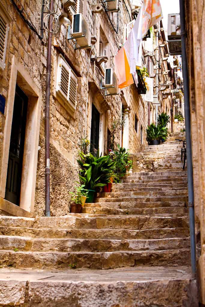 Cobbestoned steps of Dubrovnik