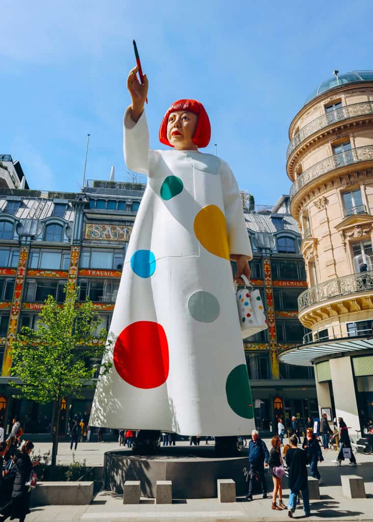 Yayoi Kusama statue in France