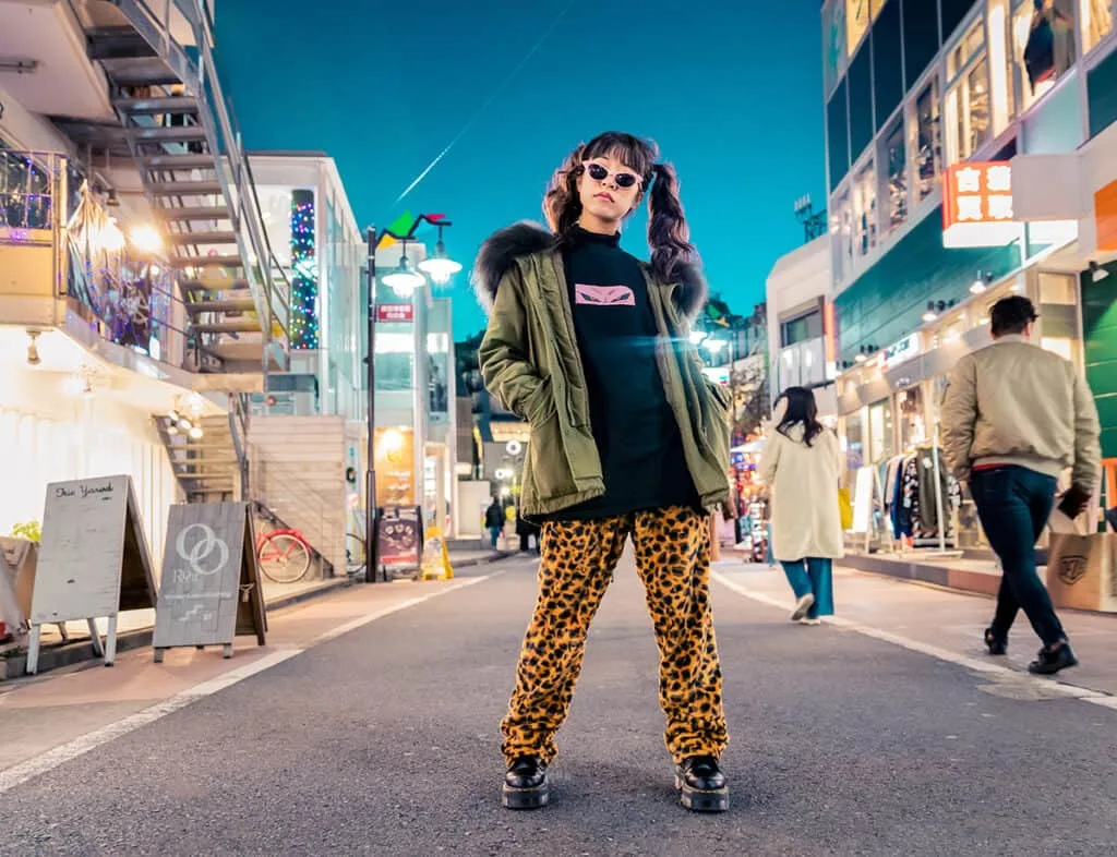 Japanese girl in street fashion