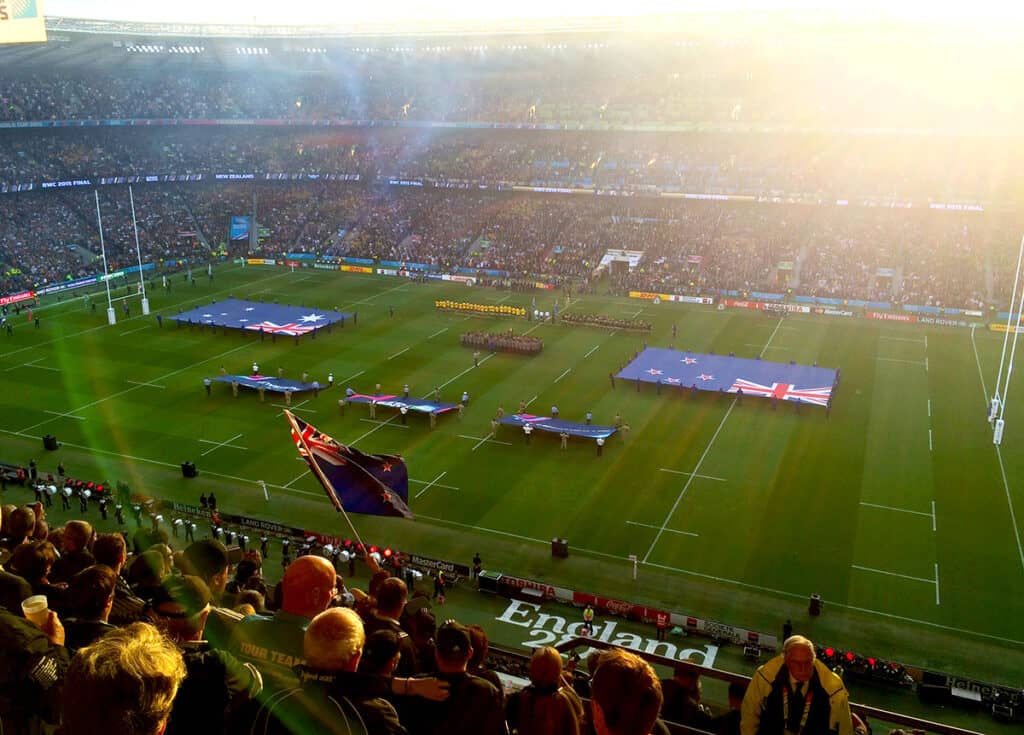 Anthems at RWC final 2015 in Twickenham